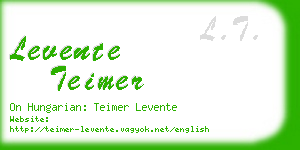 levente teimer business card